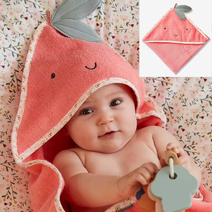 cadeau babyshower cape de bain