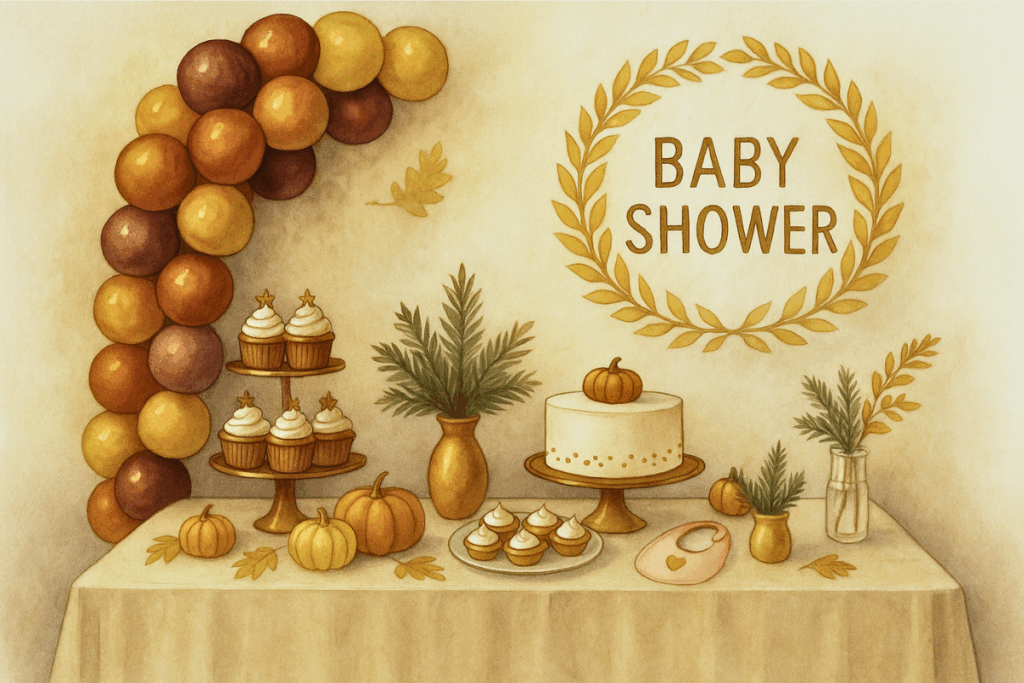 baby shower thème automnal