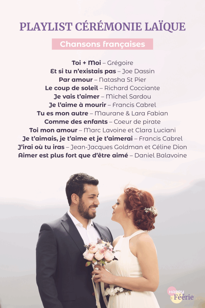 Chansons françaises cérémonie laïque