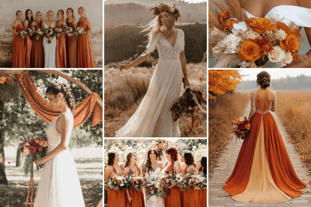 Robes et tenues terracotta