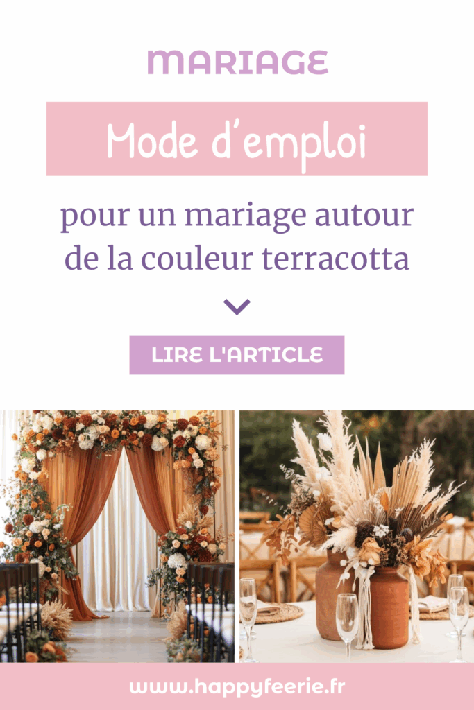Mode d'emploi pour un mariage autour de la couleur terracotta