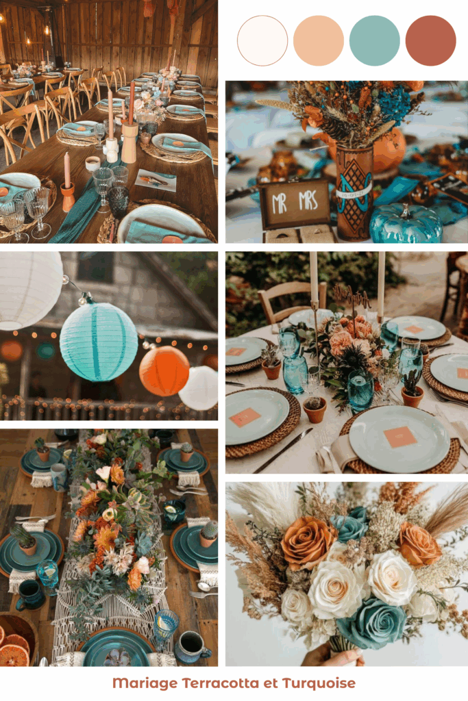 inspirations terracotta et turquoise